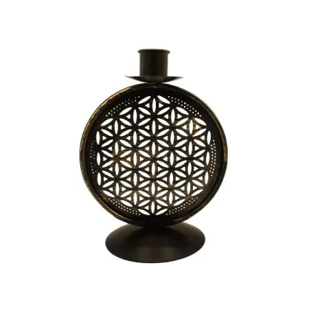 Candelabro Flor de la Vida 16,5 cm - Metal | Tienda Esotérica Changó