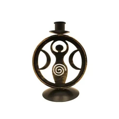 Candelabro Lunar 16 cm - Metal | Tienda Esotérica Changó