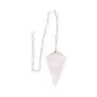 Péndulo Mineral de Cuarzo Rosa - Facetado | Tienda Esotérica Changó
