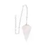Péndulo Mineral de Cuarzo Rosa - Facetado | Tienda Esotérica Changó