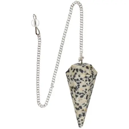 Péndulo Mineral de Jaspe Dálmata - Facetado | Tienda Esotérica Changó