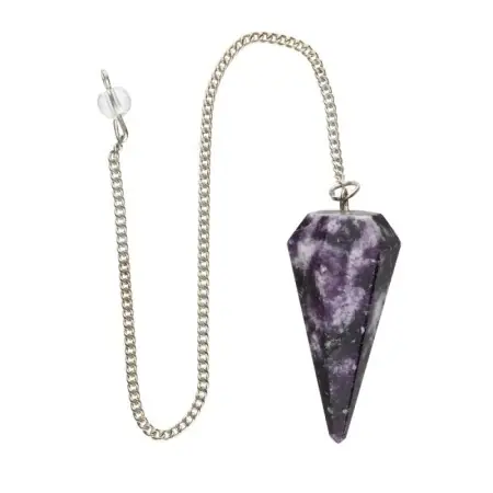 Péndulo Mineral de Mica Lepidolita - Facetado | Tienda Esotérica Changó