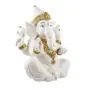 Figura Ganesha Sentada 36 cm - Blanca y Dorada– Resina Extra | Tienda Esotérica Changó