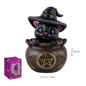 Figura Gato Brujo en Pocima 11 cm – Resina Extra