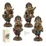 Figura Ganesha con Tambor Dholak 20 cm – Resina Extra | Tienda Esotérica Changó