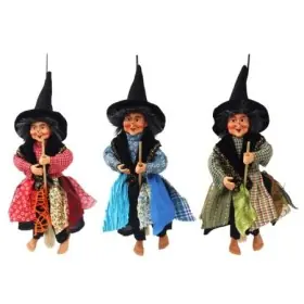 Pack Figura Bruja Voladora con Escoba 26 cm - Para Colgar