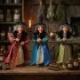 Figura Bruja Voladora con Escoba 48 cm - Verde | Tienda Esotérica Changó