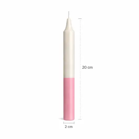 Vela Blanco - Rosa | Vela Bujía Blanco - Rosa | Tienda Esotérica Changó