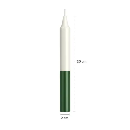 Vela Blanco - Verde | Vela Bujía Blanco - Verde | Tienda Esotérica Changó