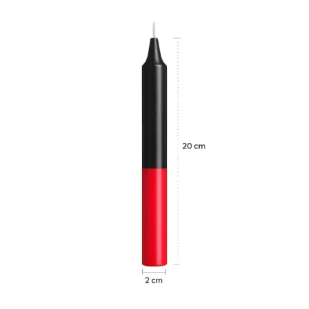 Vela Negro - Rojo | Vela Bujía Negro - Rojo | Tienda Esotérica Changó
