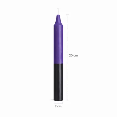 Vela Morado - Negro | Vela Bujía Morado - Negro | Tienda Esotérica Changó
