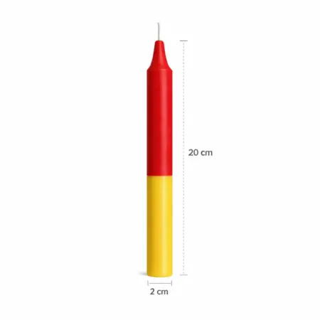 Vela Rojo - Amarillo | Vela Bujía Rojo - Amarillo | Tienda Esotérica Changó