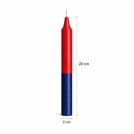 Vela Rojo - Azul | Vela Bujía Rojo - Azul | Tienda Esotérica Changó
