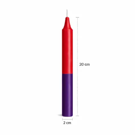 Vela Rojo - Morado | Vela Bujía Rojo - Morado | Tienda Esotérica Changó