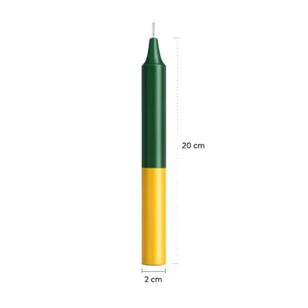 Vela Verde - Amarillo | Vela Bujía Verde - Amarillo | Tienda Esotérica Changó
