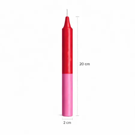 Vela Rojo - Rosa | Vela Bujía Rojo - Rosa | Tienda Esotérica Changó