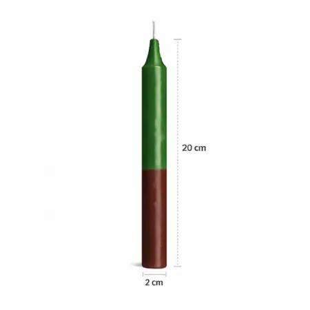 Vela Verde - Marrón | Vela Bujía Verde - Marrón | Tienda Esotérica Changó