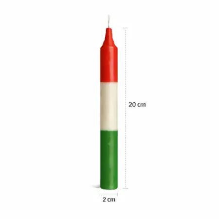 Vela Rojo - Blanco - Verde | Vela Bujía Rojo - Blanco - Verde | Tienda Esotérica Changó