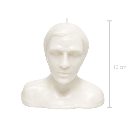 Vela Cabeza Hombre - Blanca