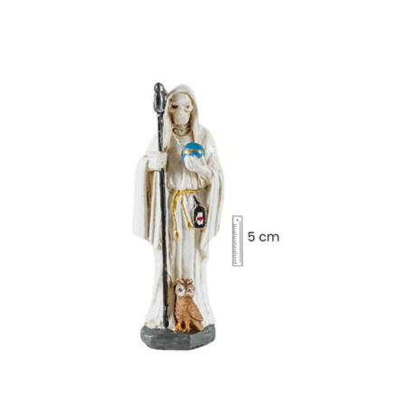Figura Santa Muerte | 8435266166986 | Figura Santa Muerte 5 cm - Blanca - Resina Extra
