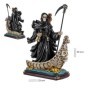 Figura Santa Muerte en Barca | 8435266161417 | Figura Santa Muerte en Barca 35 cm - Negra - Resina Extra