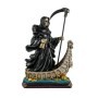 Figura Santa Muerte en Barca 35 cm - Negra - Resina Extra | Tienda Esotérica Changó