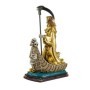 Figura Santa Muerte en Barca 35 cm - Dorada - Resina Extra | Tienda Esotérica Changó