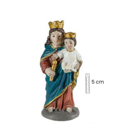 Figura Virgen Maria Auxiliadora | 8435266259763 | Figura Virgen Maria Auxiliadora 5 cm - Resina Extra