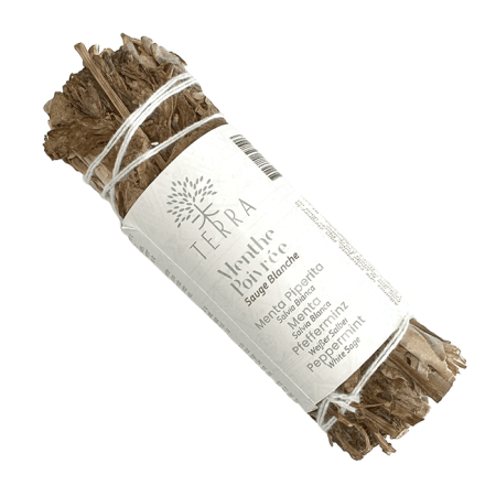 Atado de Salvia Blanca + Menta 25-30 gr 10 cm
