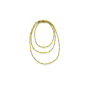 Collar de Santería Oshún Premium 90 cm amarillo y cristal dorado