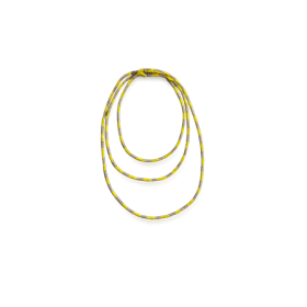 Collar de Santería Oshún Premium 90 cm amarillo y cristal dorado