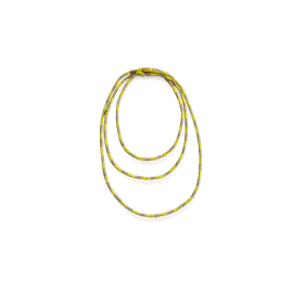 Collar de Santería Oshún Premium 90 cm amarillo y cristal dorado