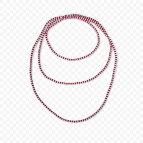 Collar de Santería Changó Premium 90 cm rojo y blanco