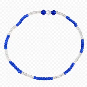Ilde de Santería Yemayá Premium 14 cm azul y cristal