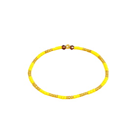 Ilde de Santería Oshún Premium 14 cm amarillo y cristal dorado