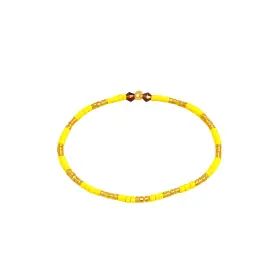 Ilde de Santería Oshún Premium 14 cm amarillo y cristal dorado