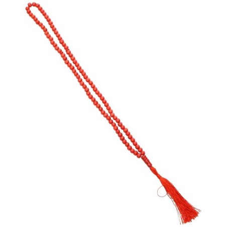 Collar Tibetano Mala Rojo (36 cm - Bola 8 mm)
