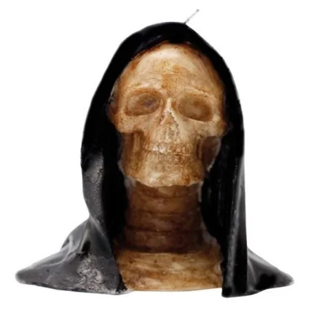 Vela Santa Muerte con Capucha 15 cm - Negra | Tienda Esotérica Changó