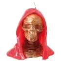 Vela Santa Muerte con Capucha 15 cm - Roja | Tienda Esotérica Changó