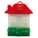 Vela Casita San Jorge 12 cm - Rojo - Blanco - Verde | Tienda Esotérica Changó