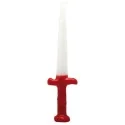 Vela Espada Chango 24 cm - Blanco - Rojo | Tienda Esotérica Changó