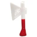 Vela Hacha Chango 19 cm - Blanco - Rojo | Tienda Esotérica Changó