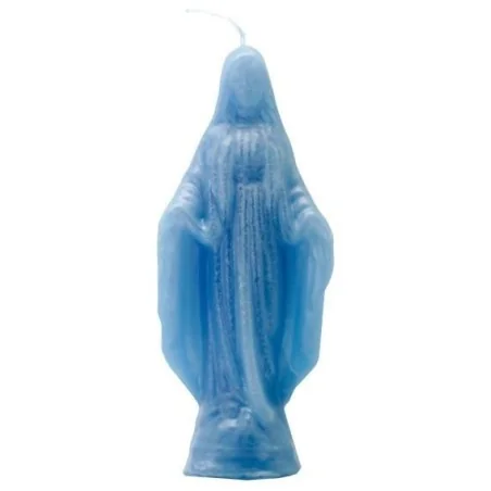 Vela Milagrosa Virgen 15 cm - Azul | Tienda Esotérica Changó