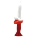 Vela Nudo Chango 20 cm - Blanco - Rojo | Tienda Esotérica Changó