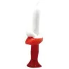 Vela Nudo Chango 20 cm - Blanco - Rojo | Tienda Esotérica Changó