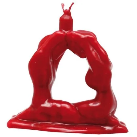 Vela Pareja Corazon Arrodillada 15 cm - Rojo