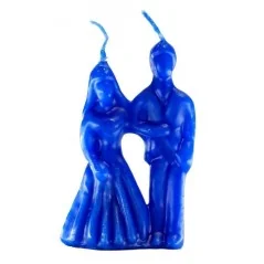 Vela Parejita Matrimonio 10 cm - Azul | Tienda Esotérica Changó
