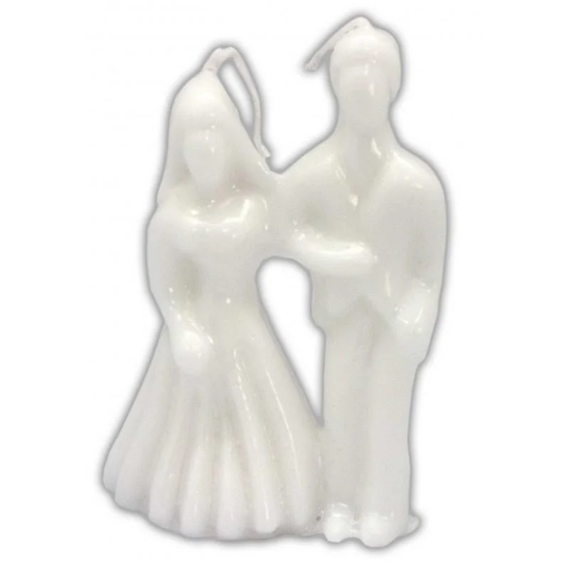 Vela Parejita Matrimonio 10 cm - Blanco