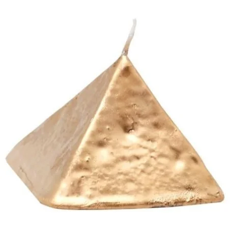 Vela Piramide Pequeña 6 cm - Dorado | Tienda Esotérica Changó