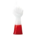 Vela Puño Chango 12 cm - Blanco - Rojo | Tienda Esotérica Changó